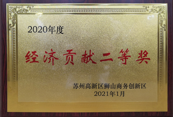 2020年度經(jīng)濟(jì)貢獻(xiàn)二等獎(jiǎng)