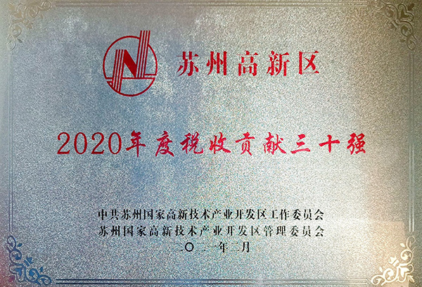 2020年度稅收貢獻(xiàn)三十強(qiáng)