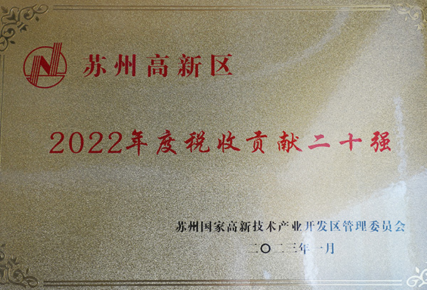 2022年度稅收貢獻(xiàn)二十強(qiáng)